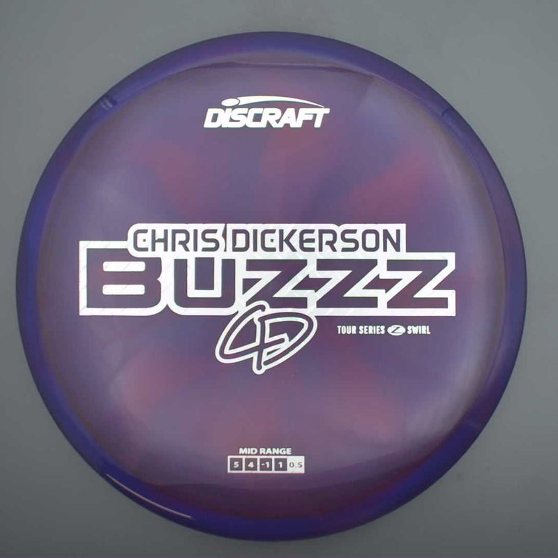Discraft Elite Z Swirl Buzzz with Chris Dickerson 2025 Tour Series Stamp- 177.4 Purple