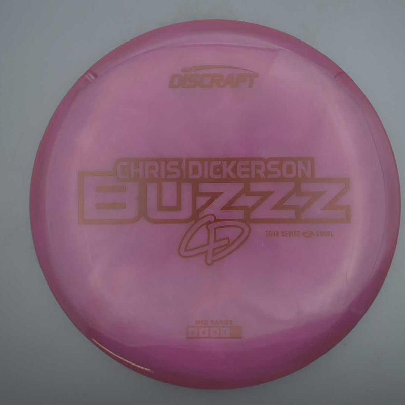 Discraft Elite Z Swirl Buzzz with Chris Dickerson 2025 Tour Series Stamp- 177.6 Purple