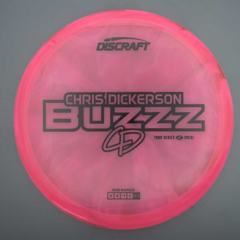 Discraft Elite Z Swirl Buzzz with Chris Dickerson 2025 Tour Series Stamp- 177.5 Pink