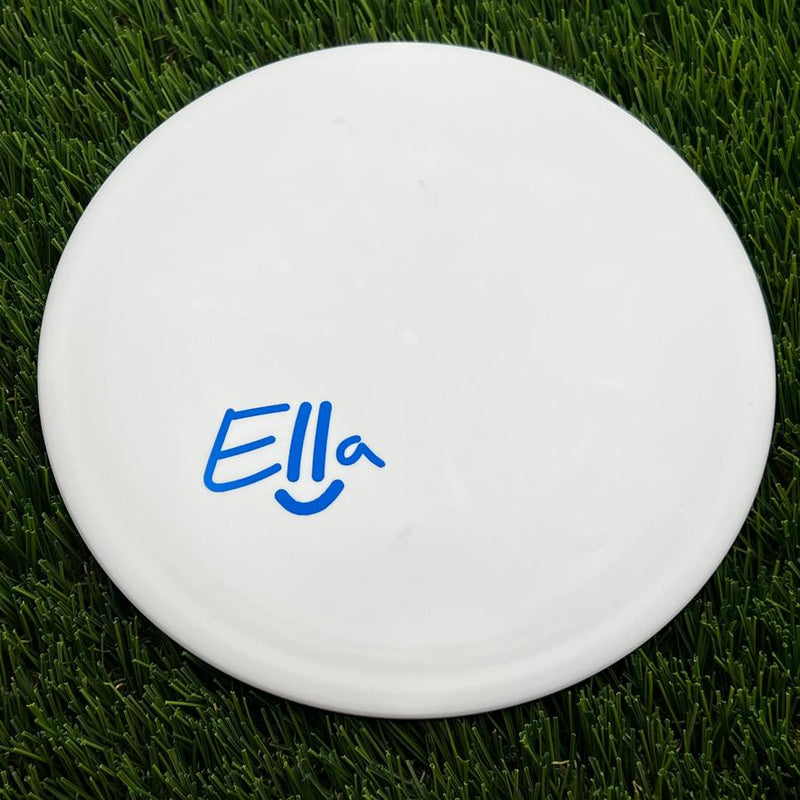 Discmania D-Line Flex 2 Glow FD with Ella Smiley Face - Ella Hansen Stamp- 176.1 White