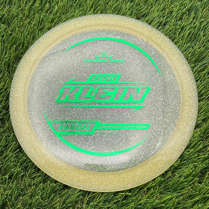 Dynamic Discs Lucid Gold Metal Flake Vandal with Raven Klein 2025 Signature Mold Stamp- 175.6 Gold