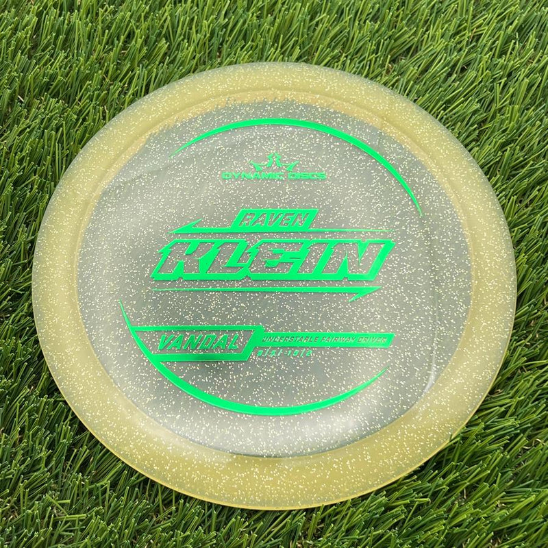 Dynamic Discs Lucid Gold Metal Flake Vandal with Raven Klein 2025 Signature Mold Stamp- 174.3 Gold