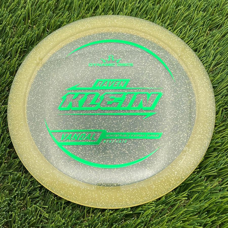 Dynamic Discs Lucid Gold Metal Flake Vandal with Raven Klein 2025 Signature Mold Stamp- 173.7 Gold