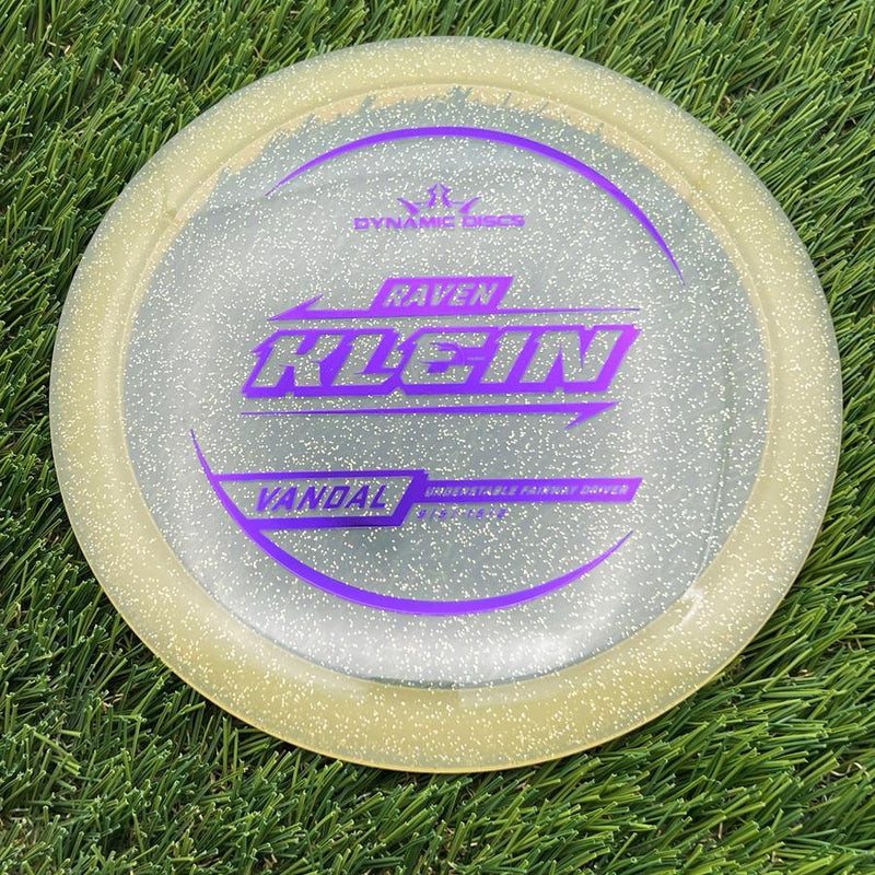 Dynamic Discs Lucid Gold Metal Flake Vandal with Raven Klein 2025 Signature Mold Stamp- 175.5 Gold