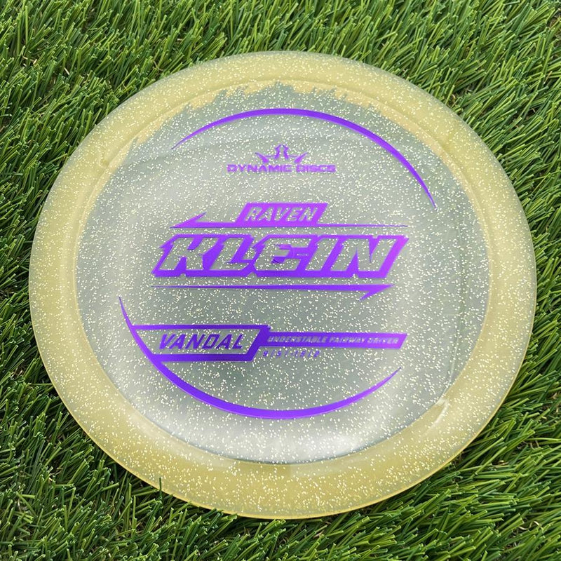 Dynamic Discs Lucid Gold Metal Flake Vandal with Raven Klein 2025 Signature Mold Stamp- 174.6 Gold