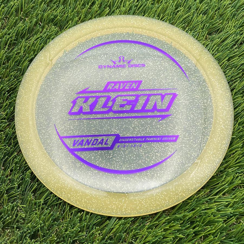 Dynamic Discs Lucid Gold Metal Flake Vandal with Raven Klein 2025 Signature Mold Stamp- 174.3 Gold