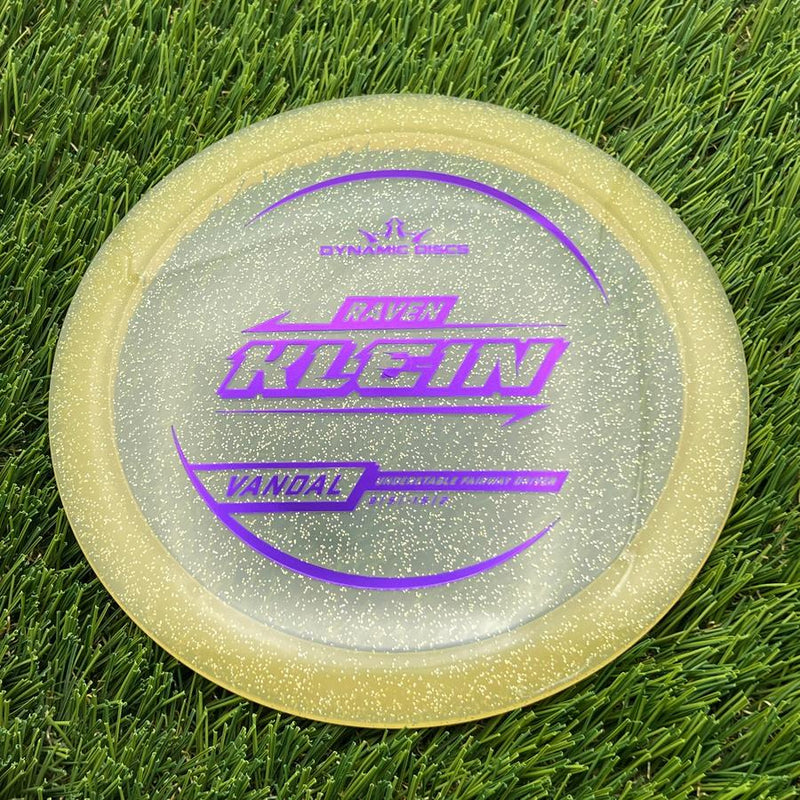 Dynamic Discs Lucid Gold Metal Flake Vandal with Raven Klein 2025 Signature Mold Stamp- 174.7 Gold