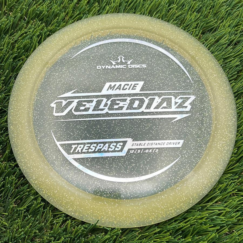 Dynamic Discs Lucid Gold Metal Flake Trespass with Macie Velediaz 2025 Signature Mold Stamp- 175.1 Gold