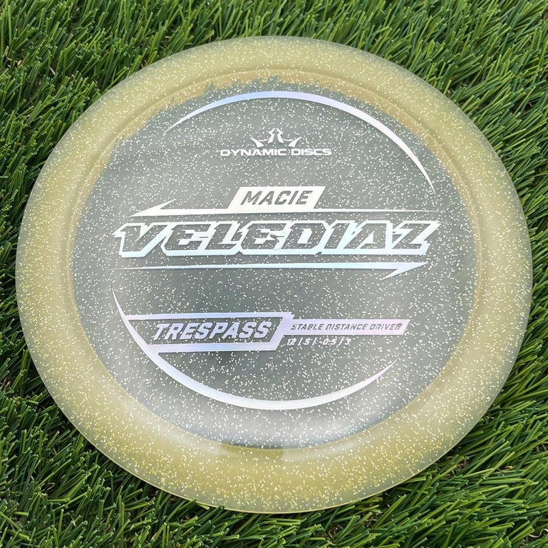 Dynamic Discs Lucid Gold Metal Flake Trespass with Macie Velediaz 2025 Signature Mold Stamp- 175.5 Gold
