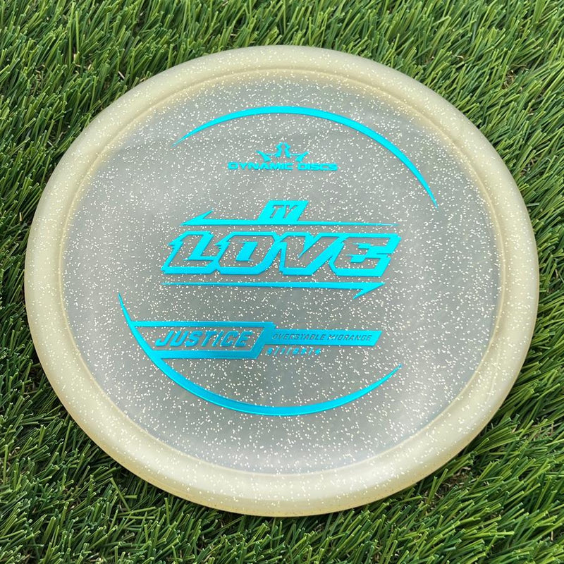 Dynamic Discs Lucid Gold Metal Flake Justice with Ty Love 2025 Signature Mold Stamp- 174.7 Gold