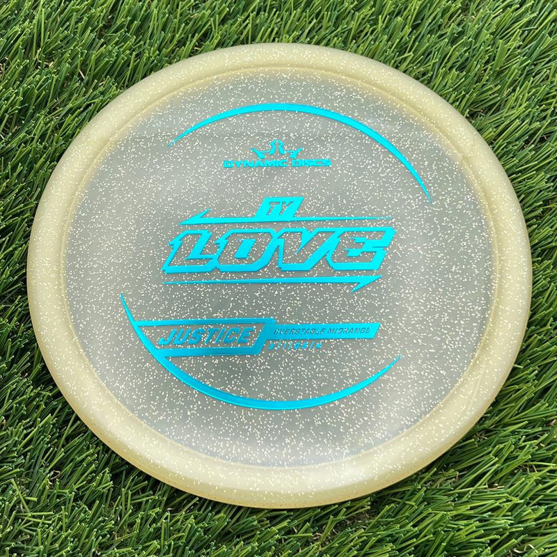 Dynamic Discs Lucid Gold Metal Flake Justice with Ty Love 2025 Signature Mold Stamp- 176.1 Gold
