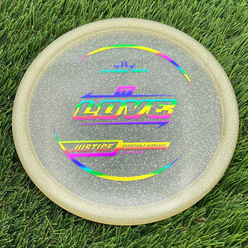 Dynamic Discs Lucid Gold Metal Flake Justice with Ty Love 2025 Signature Mold Stamp- 175.4 Gold