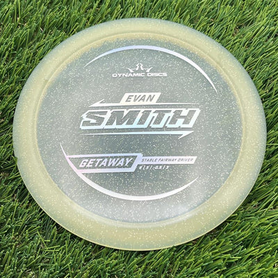Dynamic Discs Lucid Gold Metal Flake Getaway with Evan Smith 2025 Signature Mold Stamp- 174.4 Gold