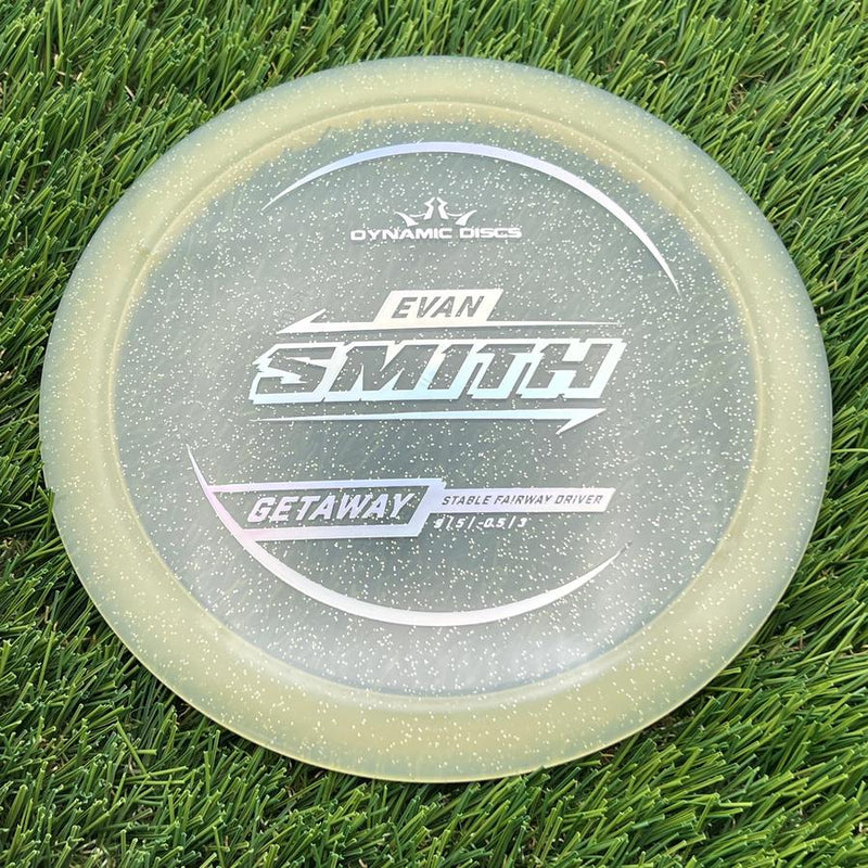 Dynamic Discs Lucid Gold Metal Flake Getaway with Evan Smith 2025 Signature Mold Stamp- 174.4 Gold