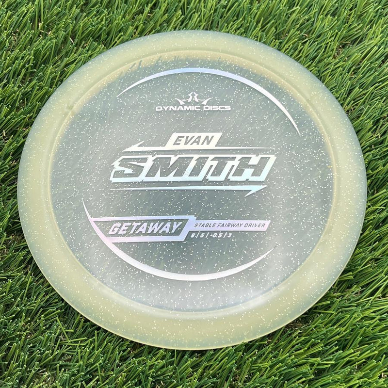 Dynamic Discs Lucid Gold Metal Flake Getaway with Evan Smith 2025 Signature Mold Stamp- 174.7 Gold