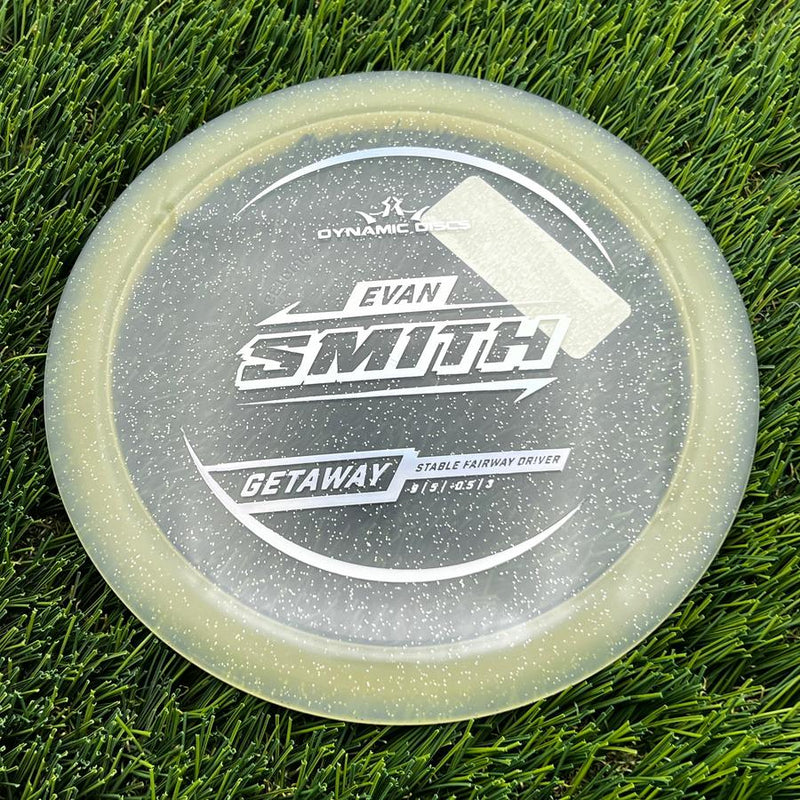 Dynamic Discs Lucid Gold Metal Flake Getaway with Evan Smith 2025 Signature Mold Stamp- 174.1 Gold
