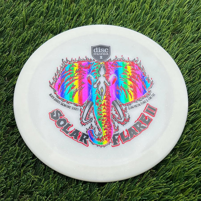Discmania C-Line Glow Metal Flake FD3 with Alden Harris Signature Series Solar Flare II (Triple Foil) Stamp- 176.36 White