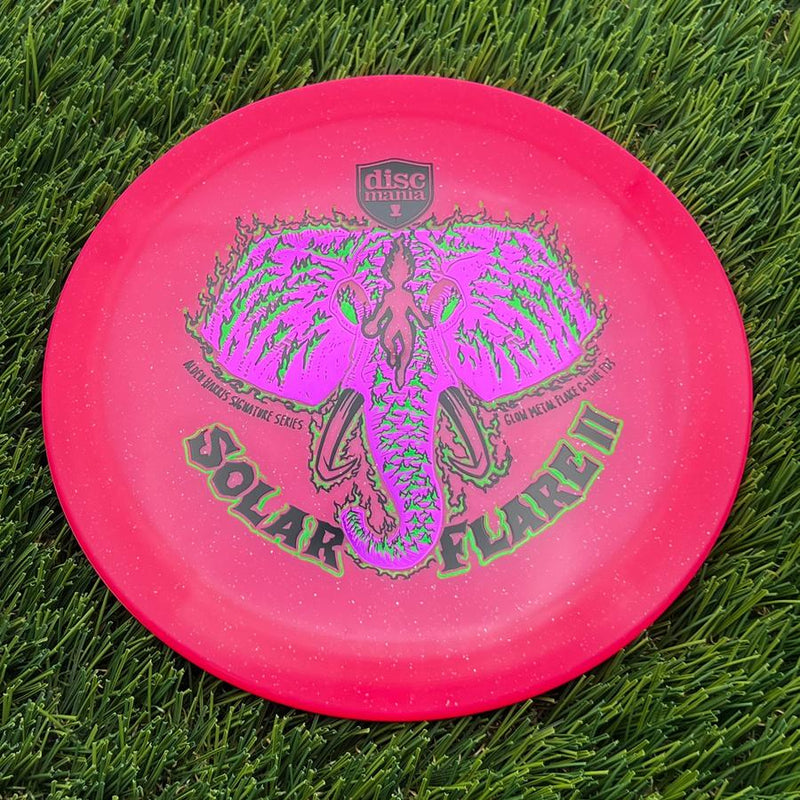 Discmania C-Line Glow Metal Flake FD3 with Alden Harris Signature Series Solar Flare II (Triple Foil) Stamp- 175.39 Pink
