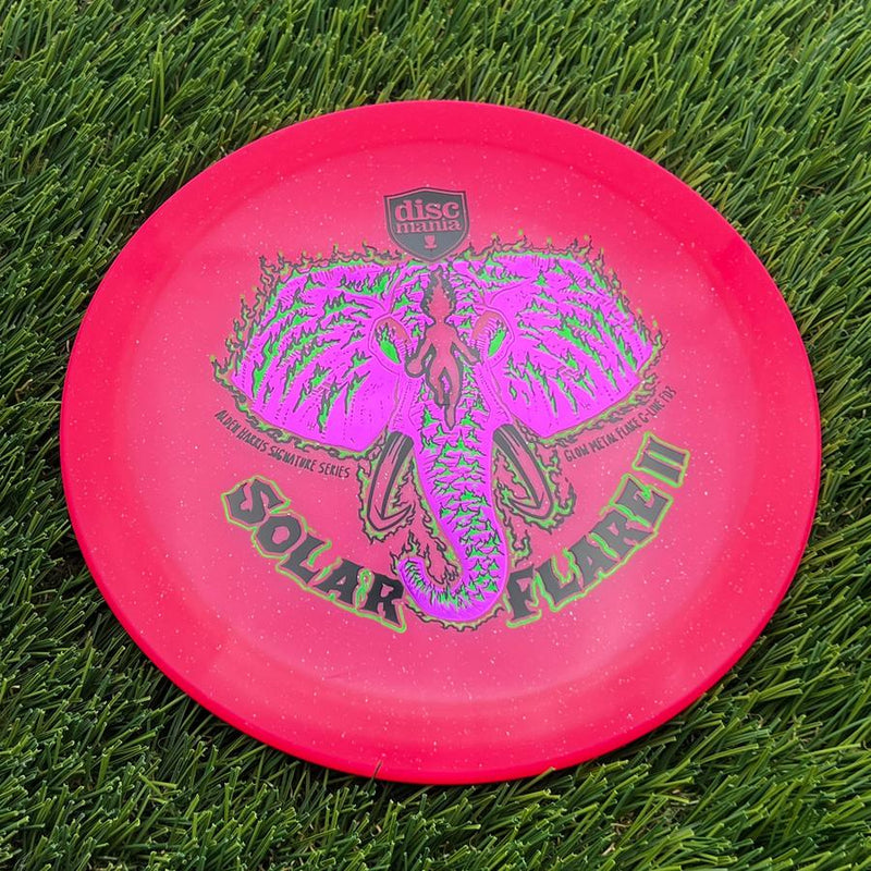 Discmania C-Line Glow Metal Flake FD3 with Alden Harris Signature Series Solar Flare II (Triple Foil) Stamp- 175.44 Pink