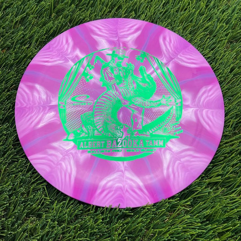 Latitude 64 Gold Line Burst Ballista Pro with Albert Tamm Team Series 2025 Stamp- 174.53 Purple