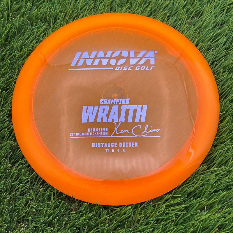Innova Champion Wraith with Ken Climo 12 Time World Champion Burst Logo Stamp- 163.89 Orange