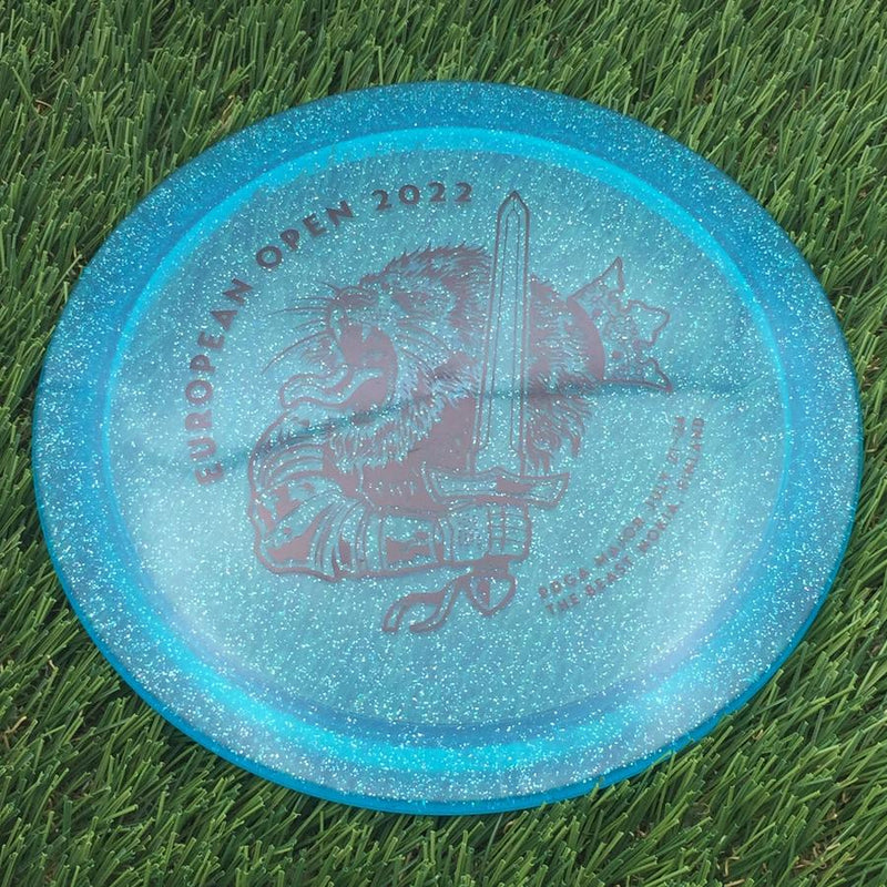Discmania C-Line Metal Flake FD3 with European Open 2022 - The Beast - Nokia, Finland Stamp- 176 Blue
