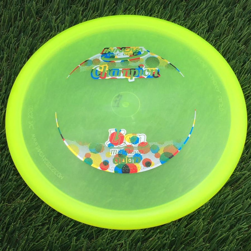 Innova Champion Lion with Circle Fade Stock Stamp- 177.82 Yellow