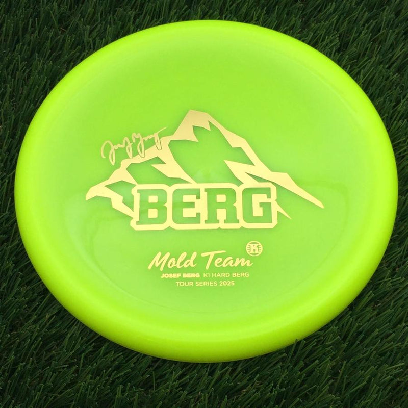Kastaplast K1 Hard Berg with Mold Team - Josef Berg - Tour Series 2025 Stamp- 175.59 Yellow