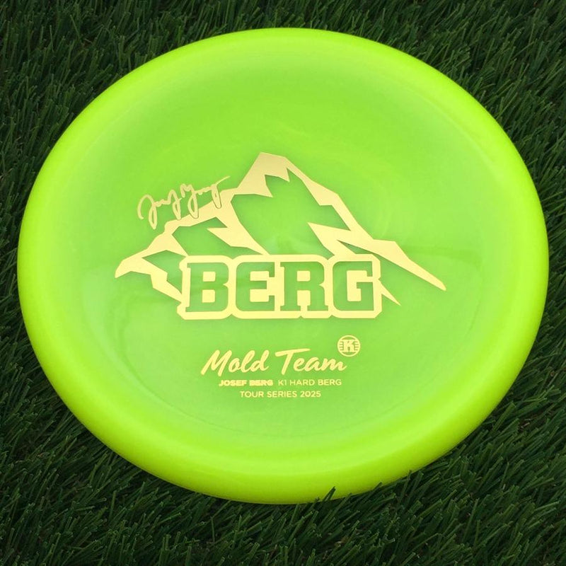 Kastaplast K1 Hard Berg with Mold Team - Josef Berg - Tour Series 2025 Stamp- 176.43 Yellow