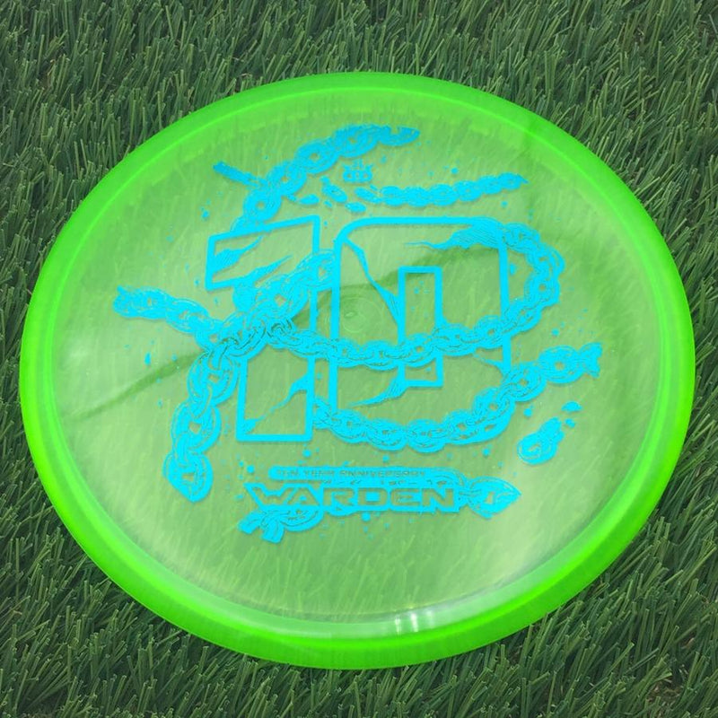 Dynamic Discs Lucid Ice Warden with Ten Year Anniversary Edition Breaking Chains Stamp- 174 Green