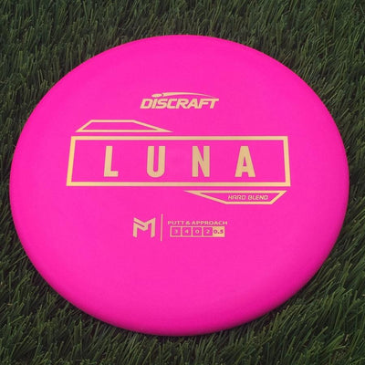 Discraft Putter Line Hard Luna with PM Logo Stock Stamp Stamp- 165 Pink