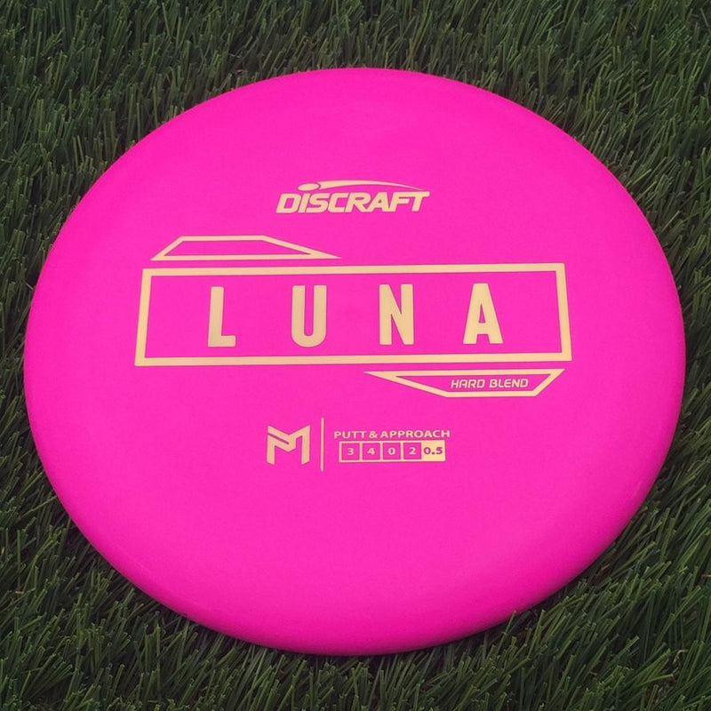 Discraft Putter Line Hard Luna with PM Logo Stock Stamp Stamp- 166 Pink