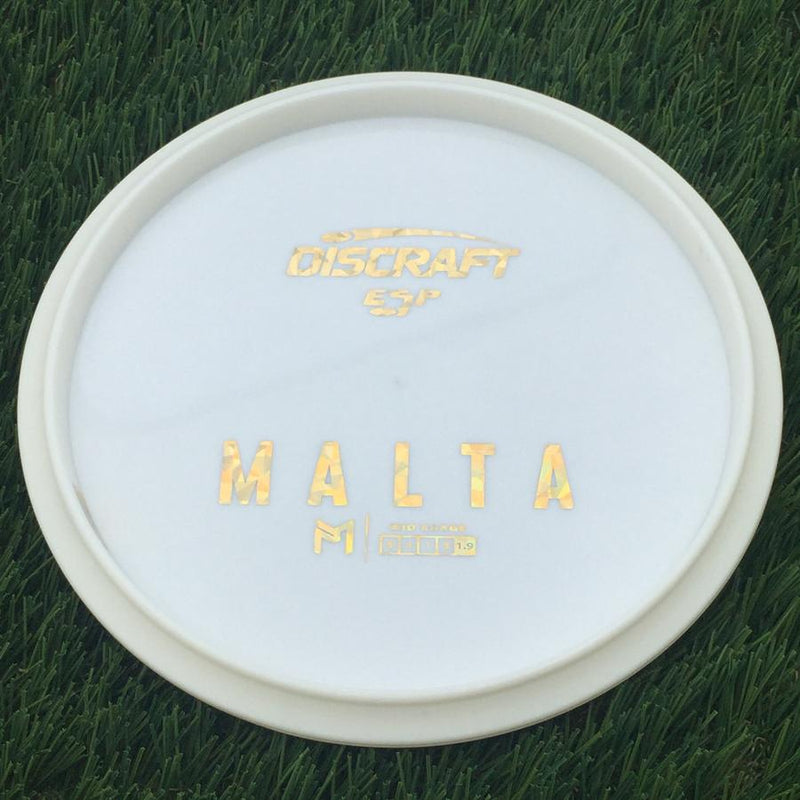 Discraft ESP Malta with Dye Line Blank Top Bottom Stamp- 172 White