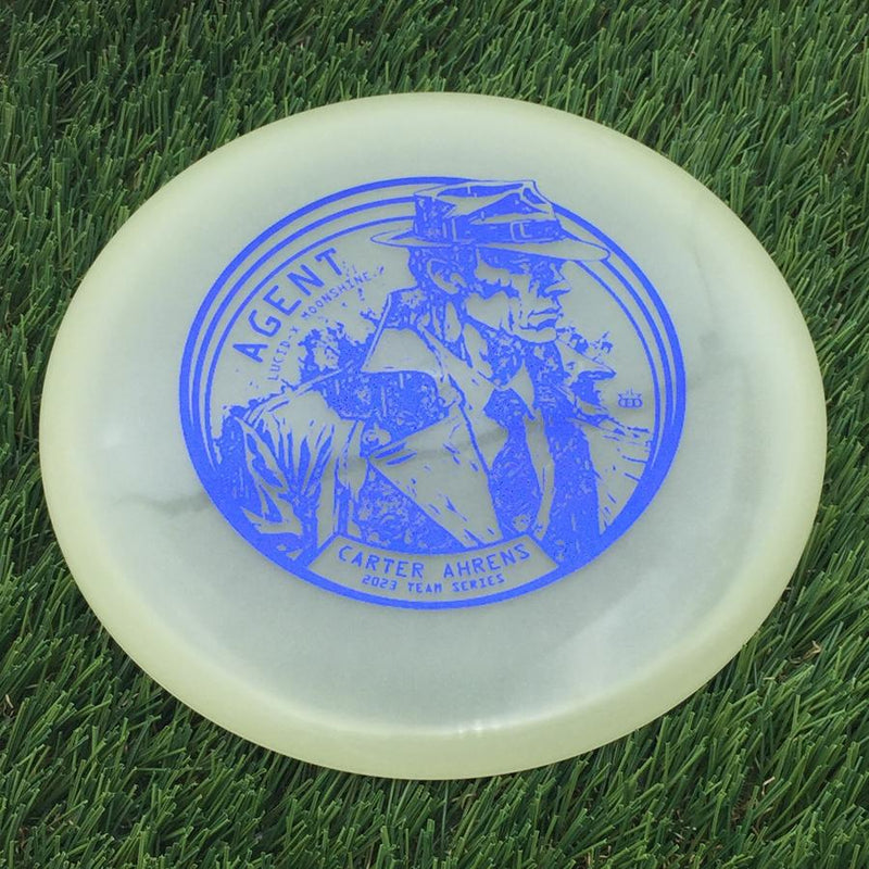 Dynamic Discs Lucid-X Moonshine Glow Agent with Carter Ahrens Secret Agent Team Series 2023 Stamp- 175 Glow