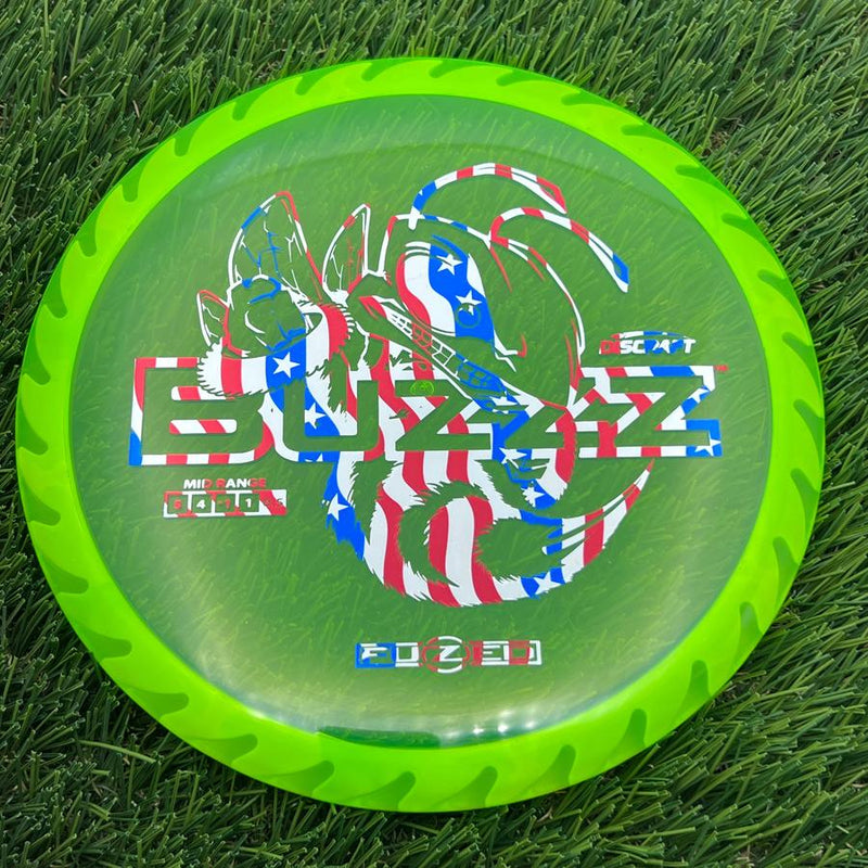 Discraft Elite Z FuZed Line with Saw Pattern Buzzz with Big Bee with Saw Blade - "Buzzzsaw" Stamp- 177.37 Green
