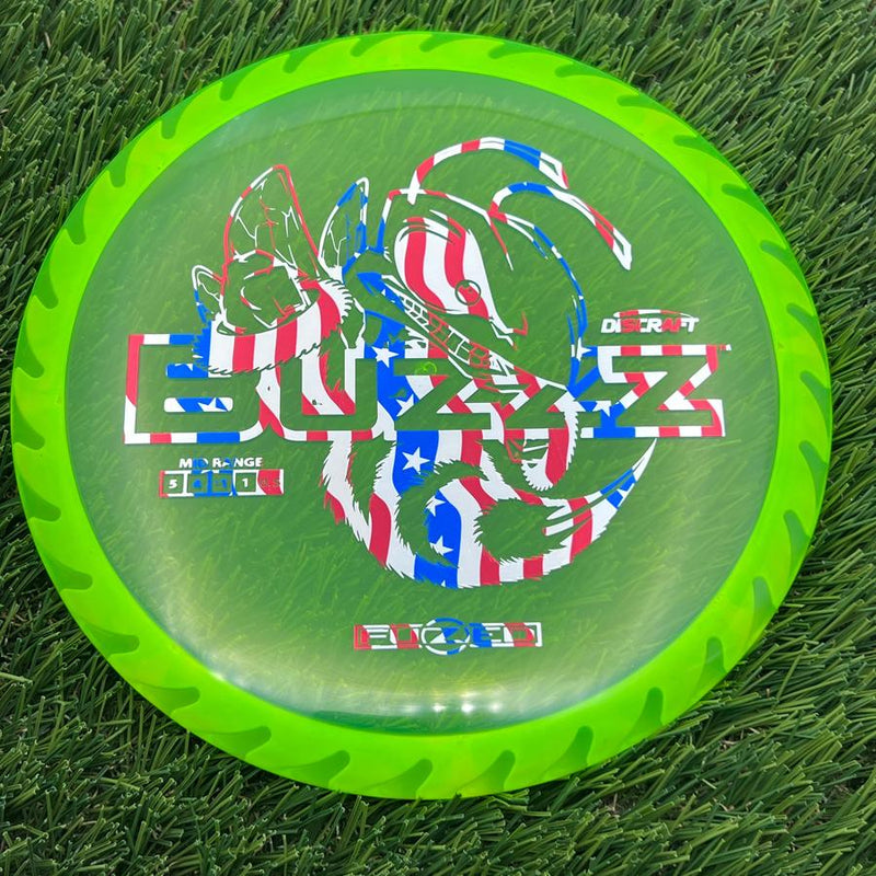 Discraft Elite Z FuZed Line with Saw Pattern Buzzz with Big Bee with Saw Blade - "Buzzzsaw" Stamp- 176.68 Green