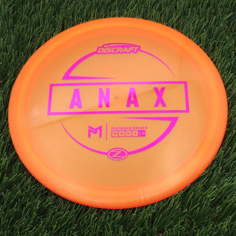 Discraft Elite Z Anax with PM Logo Stock Stamp Stamp- 172 Orange