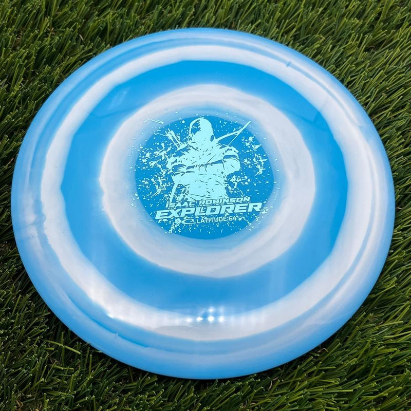 Latitude 64 Gold Bullseye Explorer with Isaac Robinson Team Series 2025 Stamp- 176.87 Blue