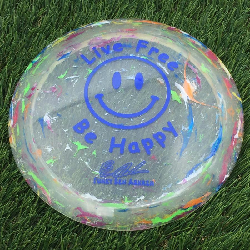 Discraft Elite Z Jawbreaker Thrasher with Live Free - Be Happy - Funky Ben Askren Fundraiser Stamp- 172.95 Green