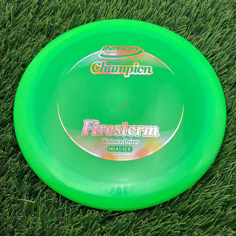 Innova Champion Firestorm with Circle Fade Stock Stamp- 175.1 Green