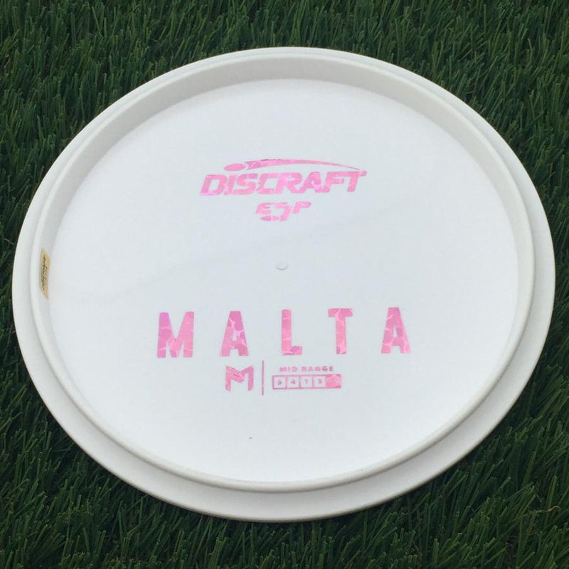Discraft ESP Malta with Dye Line Blank Top Bottom Stamp- 174.24 White