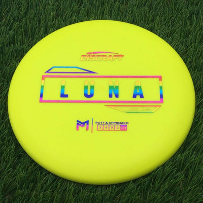 Discraft Putter Line Hard Luna with PM Logo Stock Stamp Stamp- 168.02 Yellow