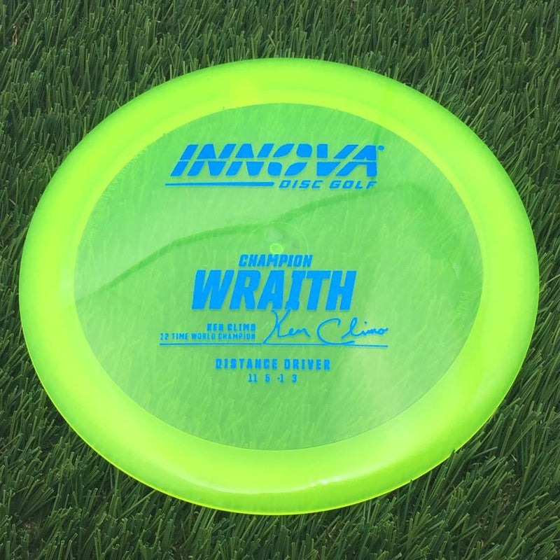 Innova Champion Wraith with Ken Climo 12 Time World Champion Burst Logo Stamp- 173.74 Yellow