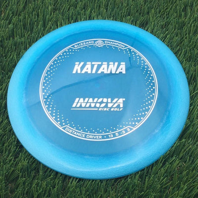 Innova Champion Blizzard Katana with Burst Logo Stock Stamp- 159.6 Blue