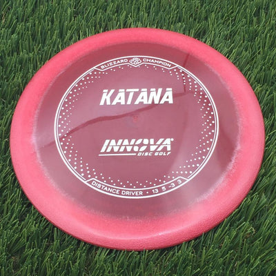 Innova Champion Blizzard Katana with Burst Logo Stock Stamp- 159.04 Red