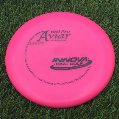 Innova Pro Yeti Aviar with Jay Yeti Reading 5x World Putting Champion Stamp- 152.92 Pink