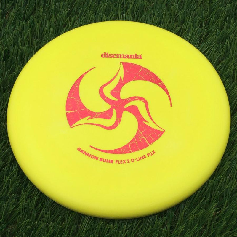 Discmania Italian D-Line Flex 2 P2x with Gannon Buhr Signature Series x Huk Lab Collaboration Stamp- 174.29 Yellow