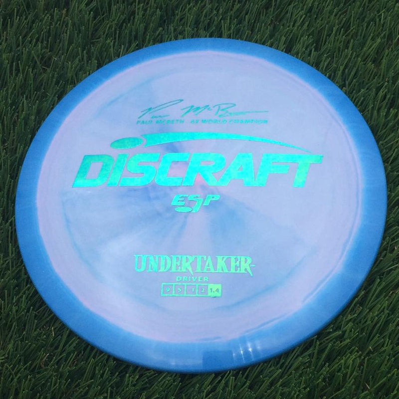 Discraft ESP Undertaker with Paul McBeth - 6x World Champion Signature Stamp- 171.81 Blue