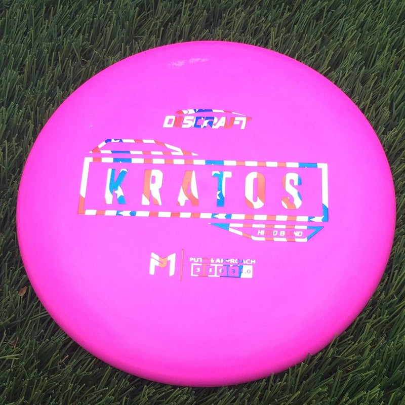 Discraft Putter Line Hard Kratos with PM Logo Stock Stamp Stamp- 173.3 Pink