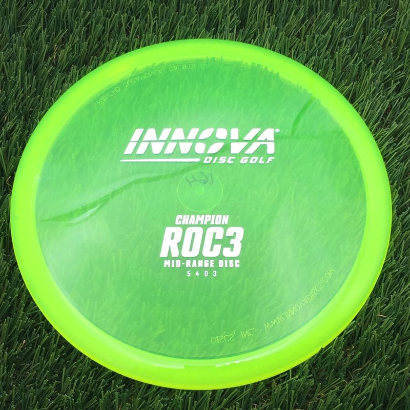 Innova Champion Roc3 with Burst Logo Stock Stamp- 164.35 Yellow